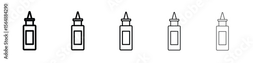 Glue icon web Vector collection in black strokes