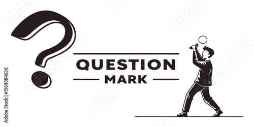 3D Question mark sign isolated on white background vector illustration