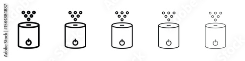 Humidifier icon web Vector collection in black strokes