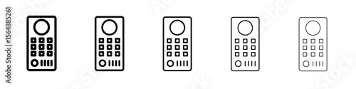 Intercom icon web Vector collection in black strokes
