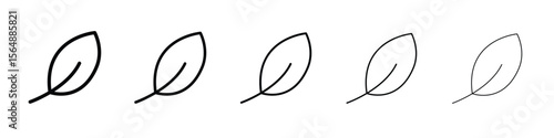 Light weight icon web Vector collection in black strokes