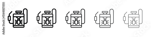 Pesticide icon web Vector collection in black strokes