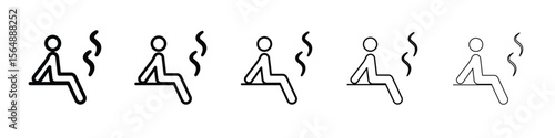 Sauna icon web Vector collection in black strokes