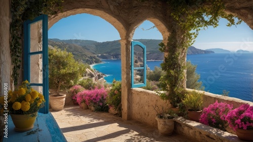 Fototapeta Naklejka Na Ścianę i Meble -  view of the sea from the sea