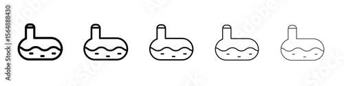 Sewerage tank icon web Vector collection in black strokes