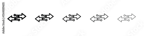 Transfer icon web Vector collection in black strokes