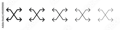 Versatile icon web Vector collection in black strokes