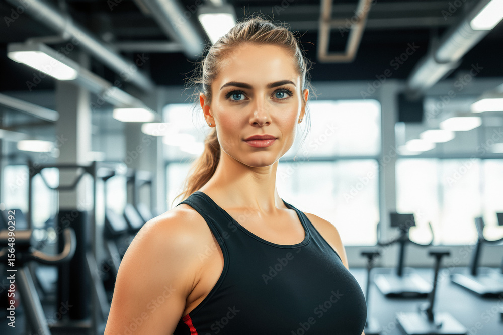 Fototapeta premium Fit Woman in Modern Gym