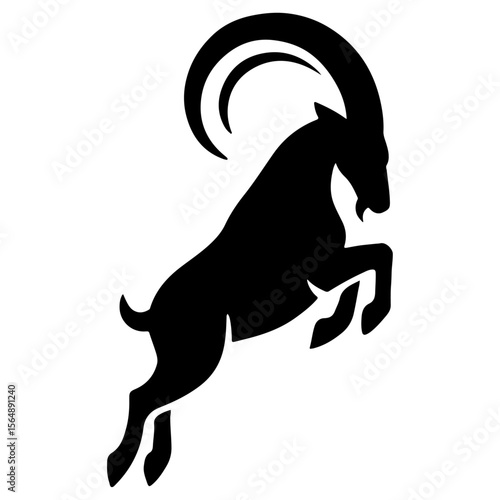 goat on white background