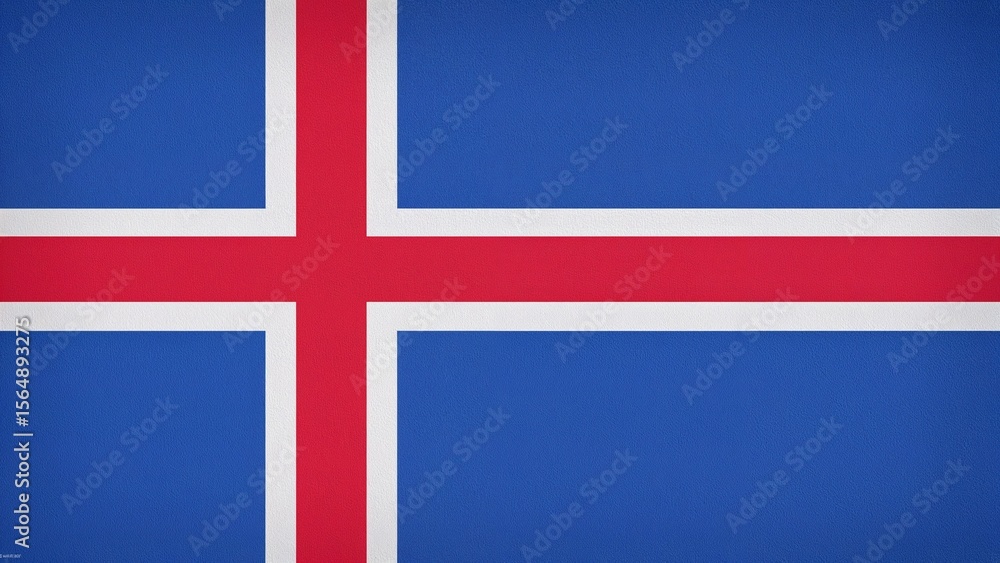 Obraz premium Silken icelandic flag celebrating independence day