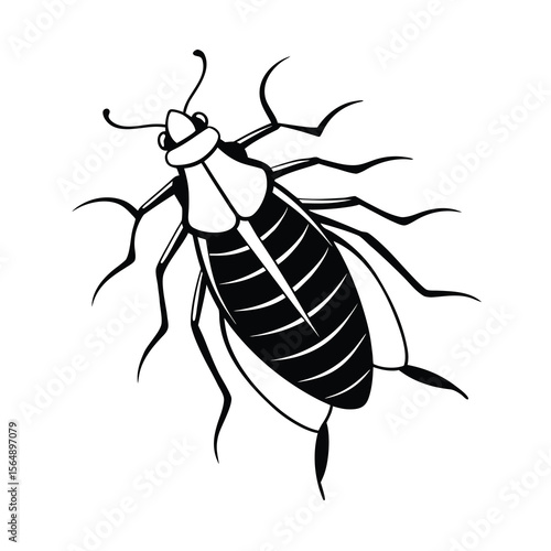 flea silhouette vector illustration