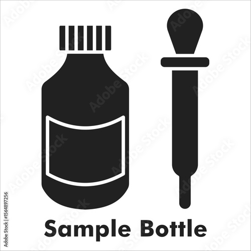 Sample Bottle Icon - Glyph Style