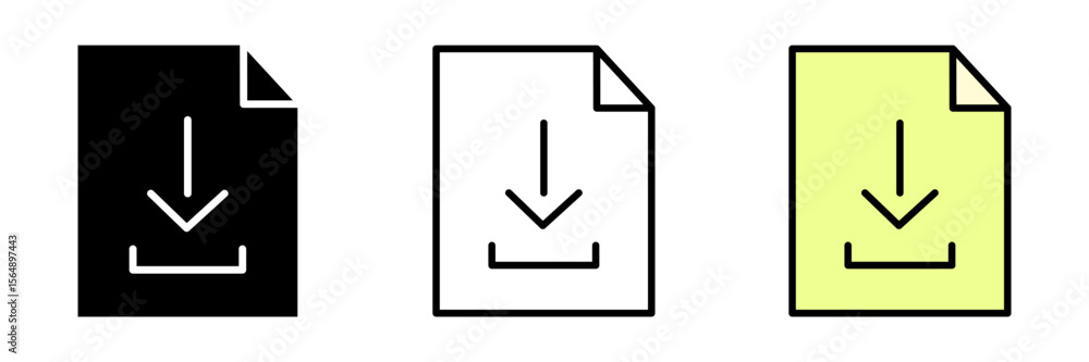 Computer file icon on white background Computer file icon on white background