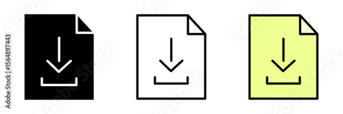 Computer file icon on white background