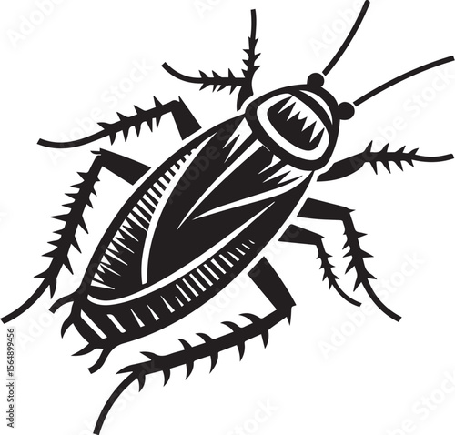 silhouettes of cockroaches vector design