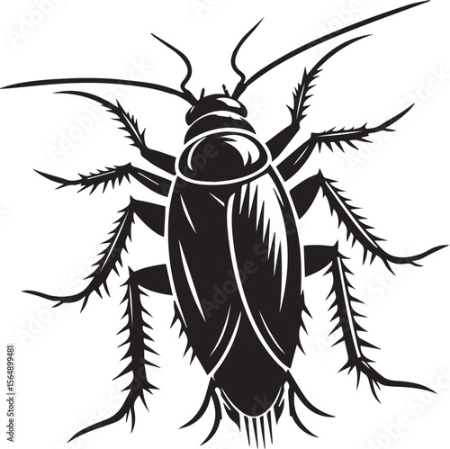 silhouettes of cockroaches vector design