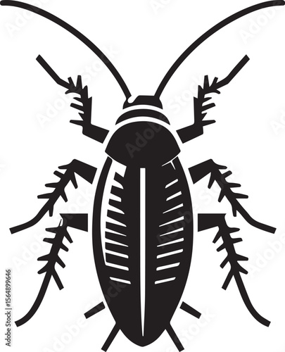 silhouettes of cockroaches vector design