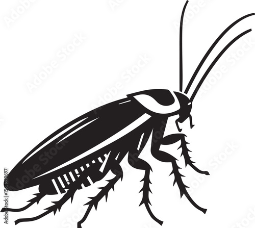 silhouettes of cockroaches vector design