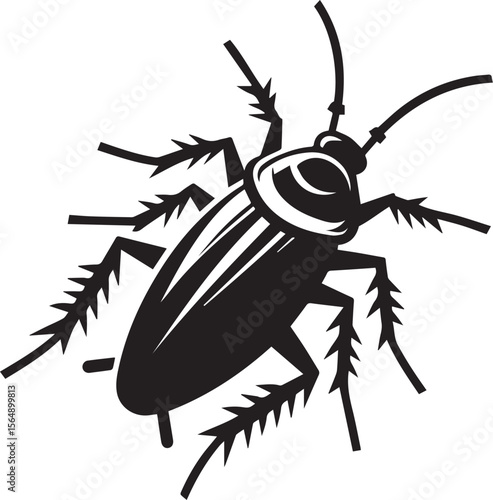 silhouettes of cockroaches vector design