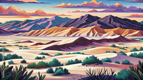 Death Valley’s intense heat shapes sweeping dunes and cracked salt flats, highlighting its stark, harsh beauty under blazing sun and dramatic arid landscapes