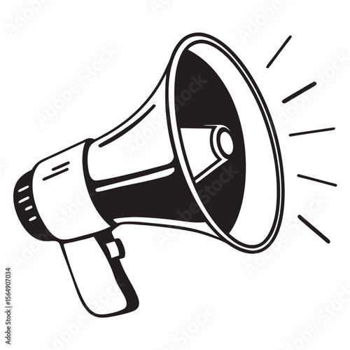 megaphone on white