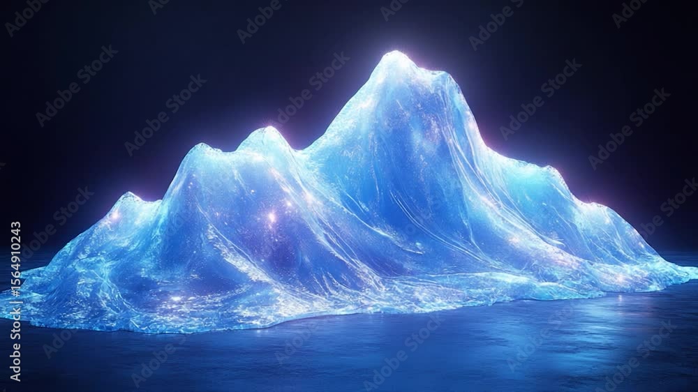 custom made wallpaper toronto digitalAbstract glowing crystalline mountain