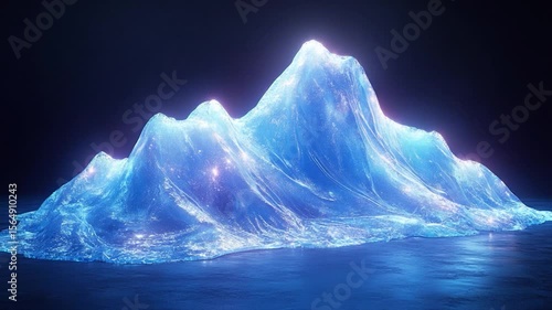 Wallpaper Mural Abstract glowing crystalline mountain Torontodigital.ca