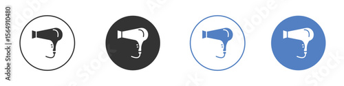 Blow dryer icon Thin line design. Vector Graphic. EPS 10