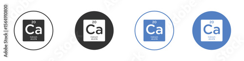 Calcium icon Thin line design. Vector Graphic. EPS 10