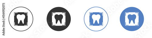 Dental X ray icon Thin line design. Vector Graphic. EPS 10