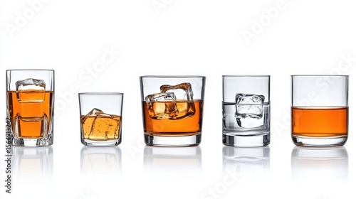 Drinks, Ice, Glasses, Liquor, Alcohol, Beverage, Whiskey, Cocktail, Cubes, Spirits