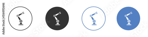 Industrial robot icon Thin line design. Vector Graphic. EPS 10