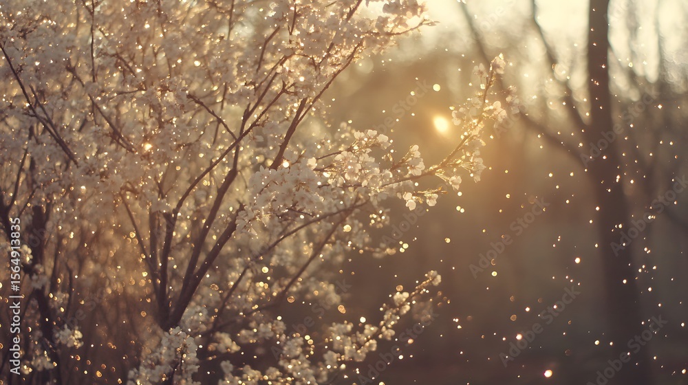 Magical Golden Hour Blossoms Spring Tree Magical Golden Hour Blossoms Spring Tree