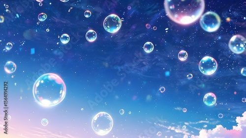 Wallpaper Mural random floating bubbles anime wallpaper Torontodigital.ca