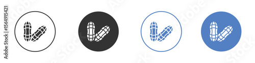 Peanut icon Thin line design. Vector Graphic. EPS 10