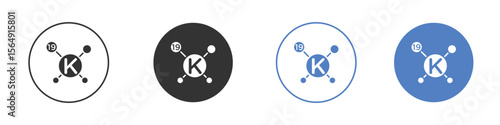 Potassium icon Thin line design. Vector Graphic. EPS 10