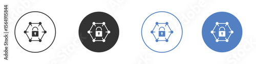 Private network icon Thin line design. Vector Graphic. EPS 10