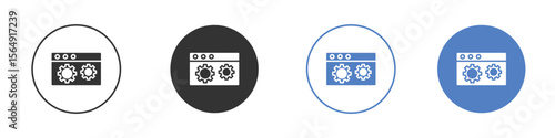 Software icon Thin line design. Vector Graphic. EPS 10