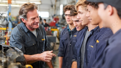 Mechanic Instructor with Apprentices