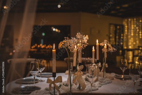 Candlelit Evening Scene Moody Dim Romantic Lighting