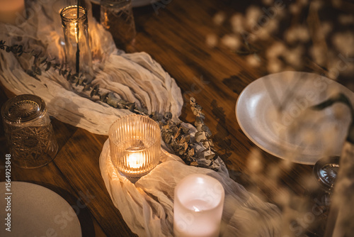 Candlelit Evening Scene Moody Dim Romantic Lighting