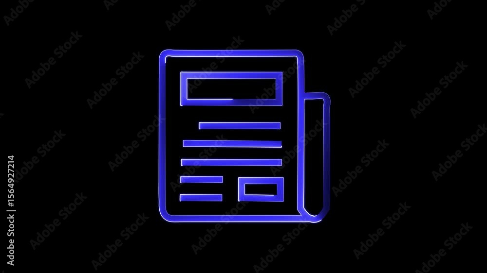 glowing blue neon glowing neon signup icon isolated, black background, HD video motion graphic animationsignup icon. glowing blue neon glowing neon signup icon isolated, black background, HD video motion graphic animationsignup icon.