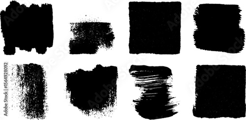 Grunge ink textured abstract collection for creative design elements
