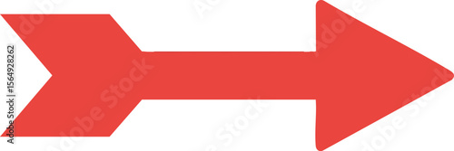 Bilateral Direction A Red Arrow Pointing Right with a Counterpart on the Left on a Transparent Backdrop Indicating Two-Way Movement and Directional Choice