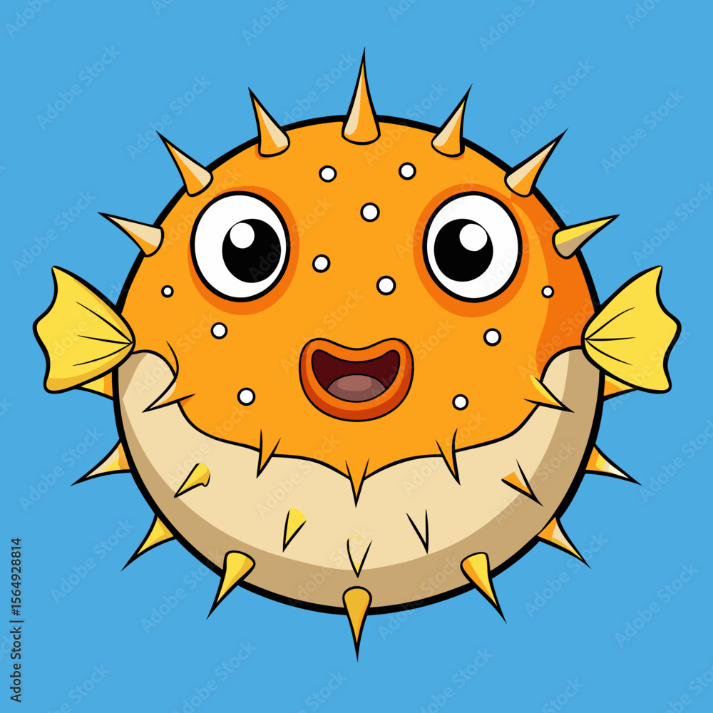 Fototapeta premium funny fish cartoon