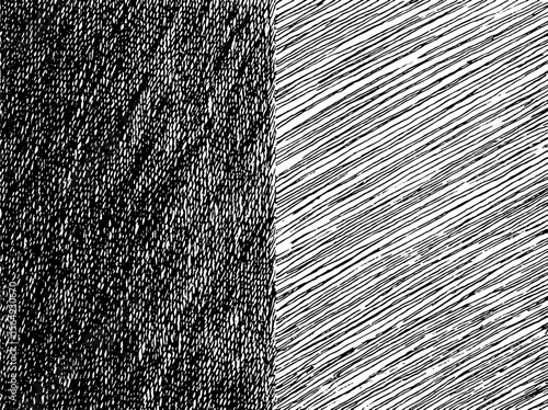 Intricate black pen hatch textures for artistic sketch design