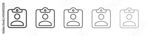 Assignment icon Line graphics illustration symbol