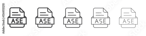 ASE File Document Icon Line graphics illustration symbol