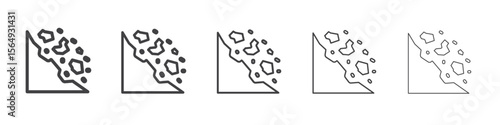 avalanche icon Line graphics illustration symbol