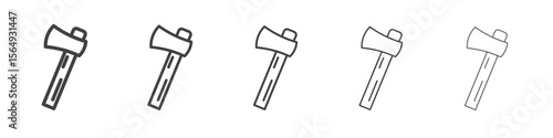 ax tool icon Line graphics illustration symbol